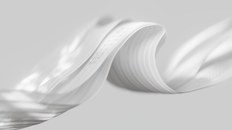 White Ribbon Curves Desktop | Flowing Abstract Art wallpaper 4K