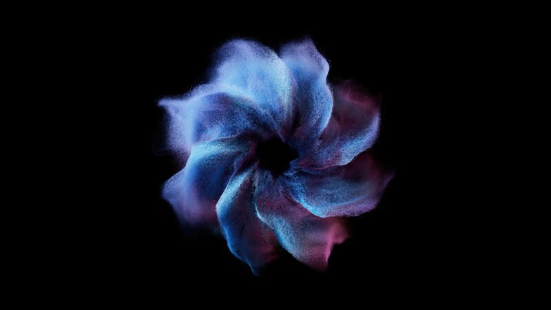 Floral Swirl Art | Dark Background Desktop wallpaper 4K