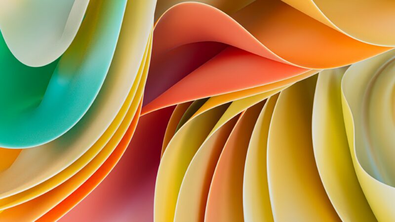 Warm Colorful Abstract Gradient Bloom wallpaper 4K