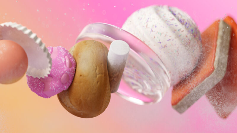 Whimsical Blobs in Pop Gradient wallpaper 4K