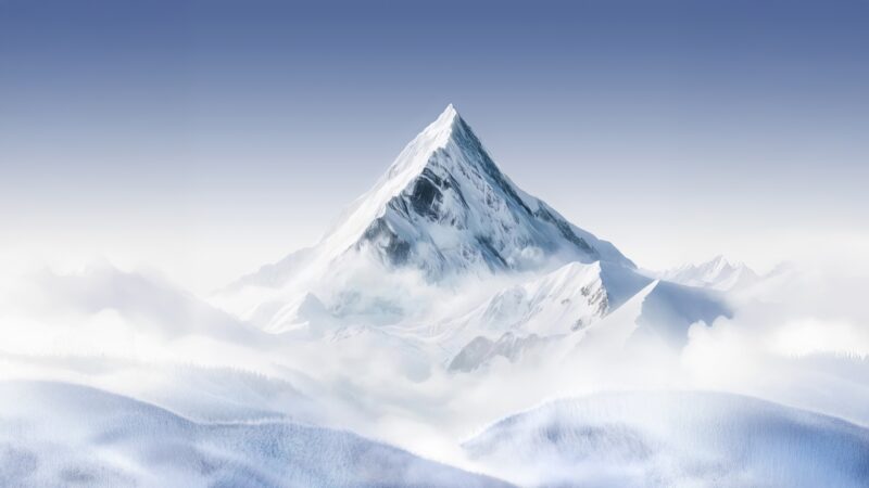 White Silence Above the Clouds wallpaper 4K