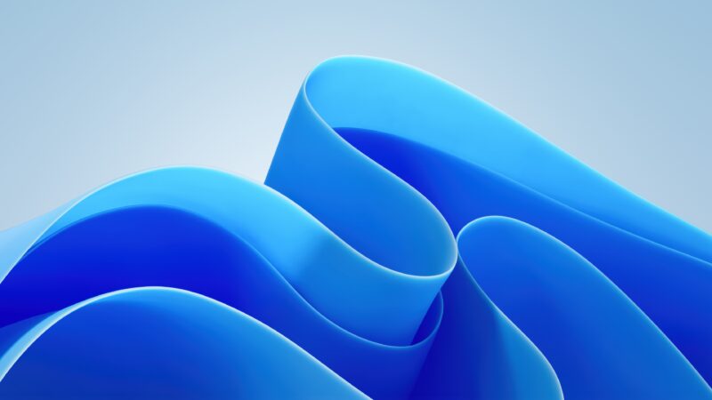 Windows 11 Blue Wave Rising wallpaper 4K