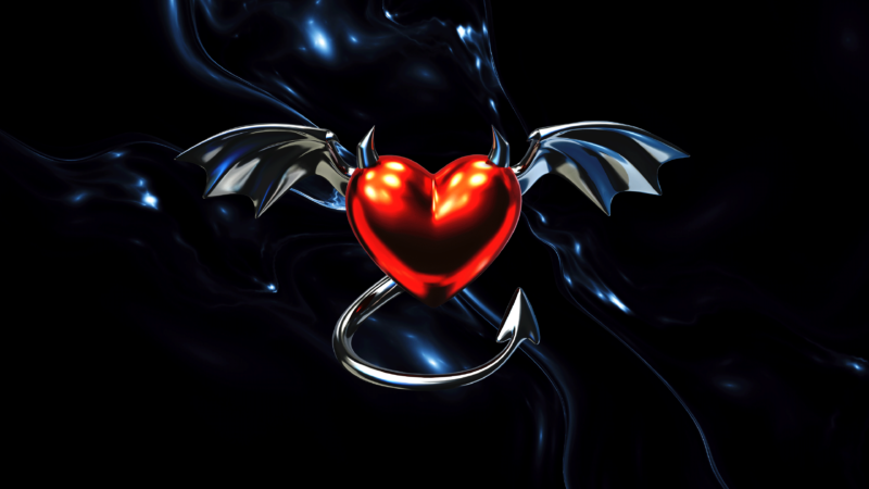 Winged Heart Forged in Shadow wallpaper 4K