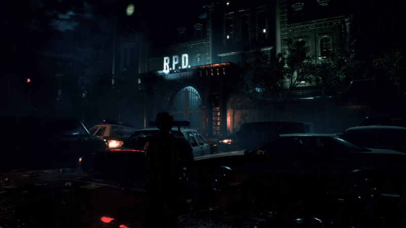Dark City Police Station HD Desktop Wallpaper 4K wallpaper 4K