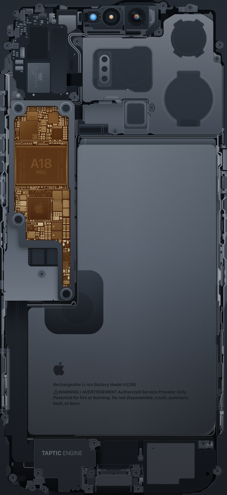 iPhone A18 Chip Interior | Tech Circuitry Design wallpaper 4K