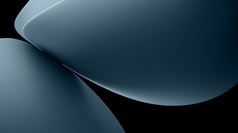 Dark Blue Abstract Forms | iPhone Modern Art wallpaper 4K