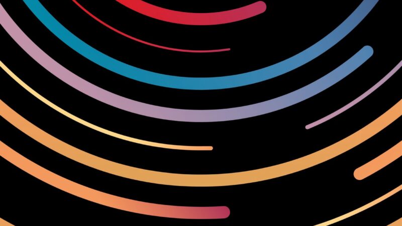 Abstract Circles iPhone | Black & Color Radiance wallpaper 4K