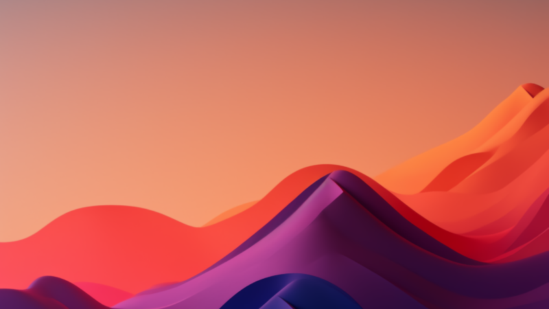 Abstract Dunes iPhone | Blue Purple Orange Glow wallpaper 4K
