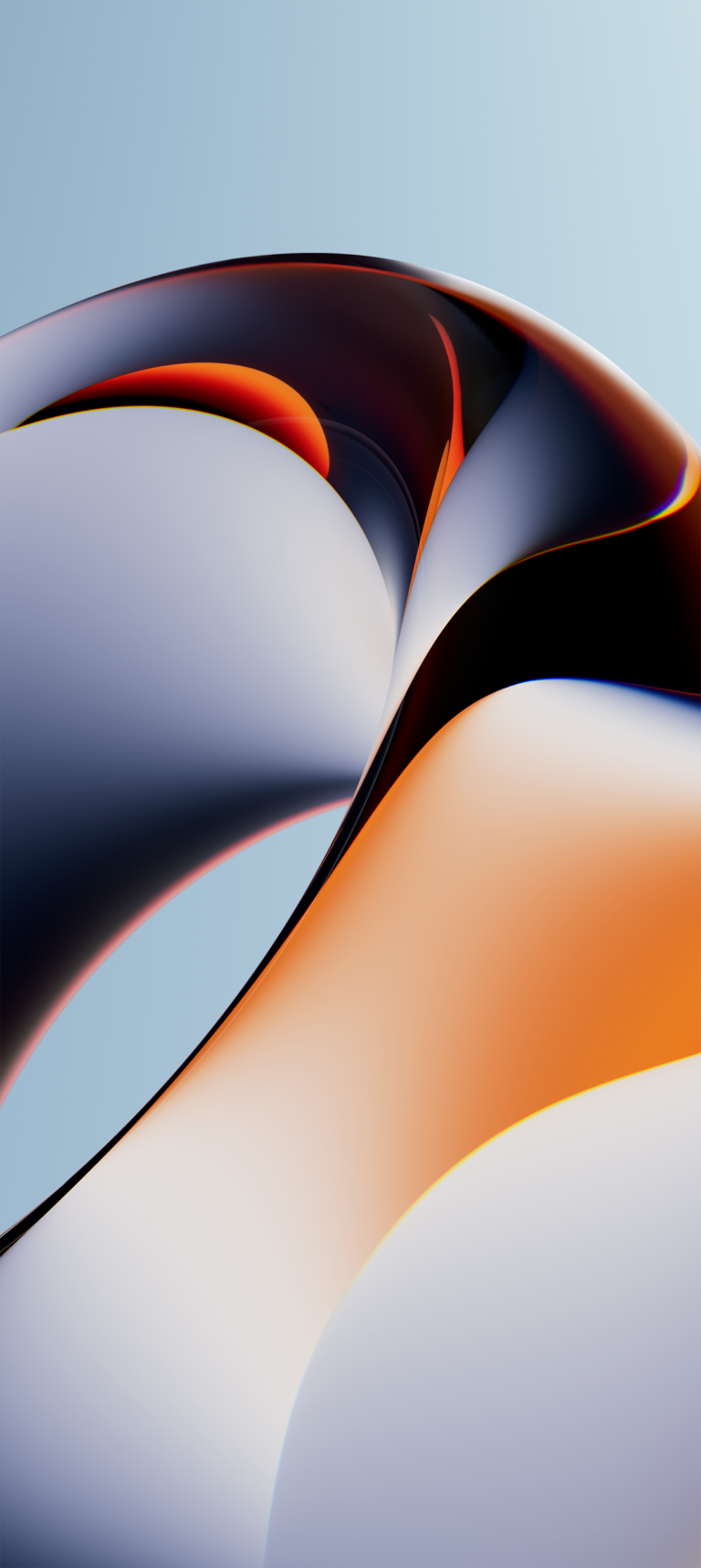 Fluid Abstract Forms iPhone | Gradient Color Blend wallpaper 4K
