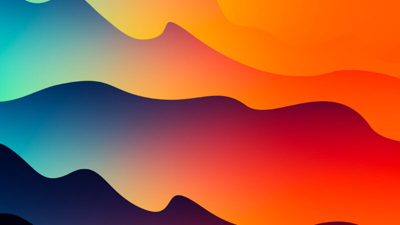 Abstract Gradient Layers iPhone | Blue Orange Red Flow wallpaper 4K