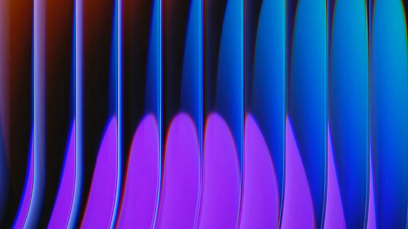 Abstract Gradient Lines iPhone | Blue Purple Orange wallpaper 4K
