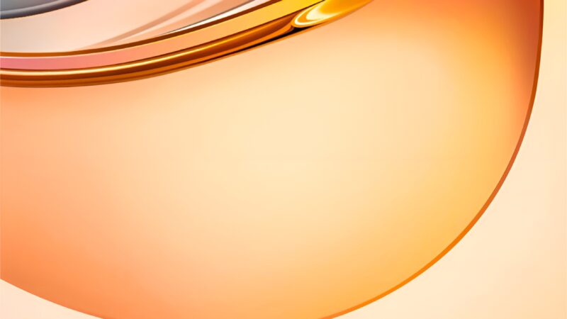 Abstract Gradient Shapes | Teal Amber Peach iPhone wallpaper 4K