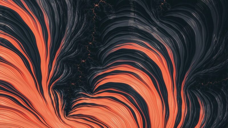 Abstract Lightning Swirls iPhone | Orange Gray Texture wallpaper 4K