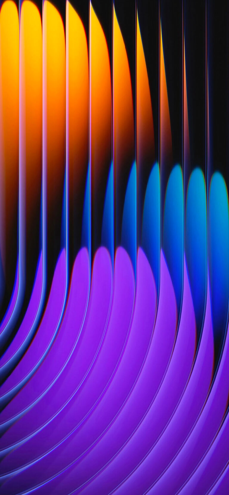 Blue Purple Gradient | Abstract Lines iPhone wallpaper 4K