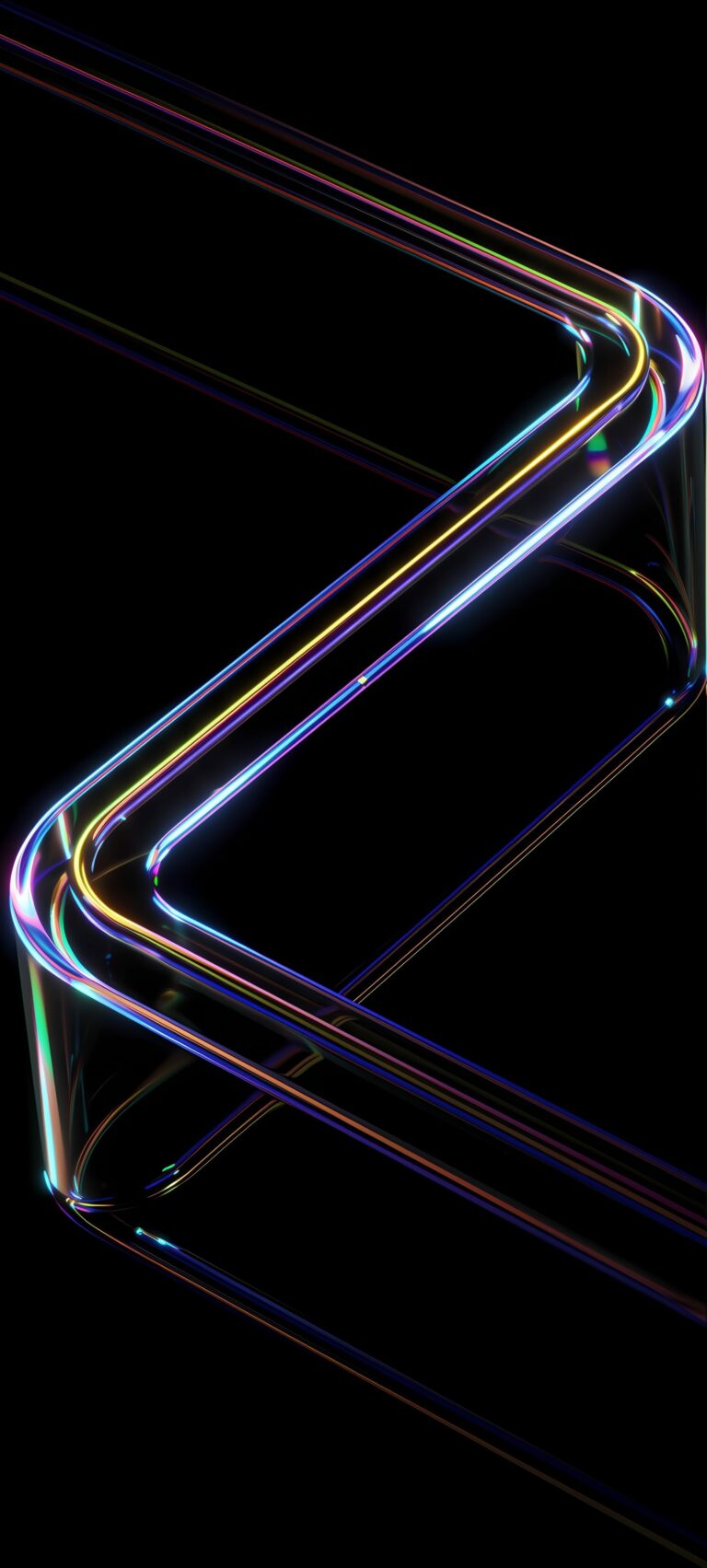 Neon Curves iPhone | Abstract Pastel Lines wallpaper 4K