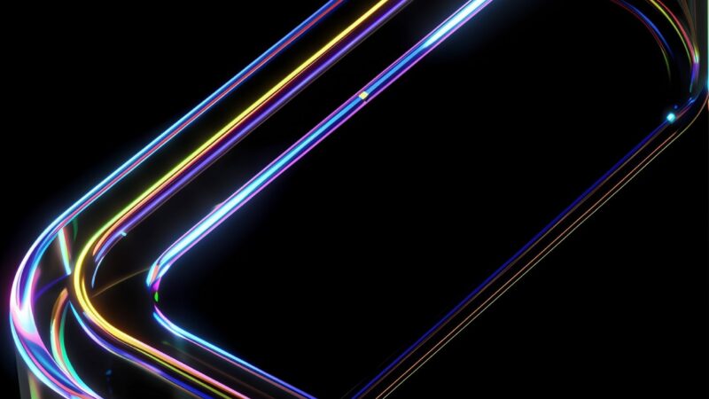 Neon Curves iPhone | Abstract Pastel Lines wallpaper 4K