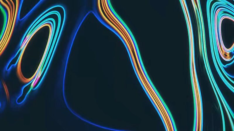Neon Lines iPhone | Dark Abstract Flow wallpaper 4K
