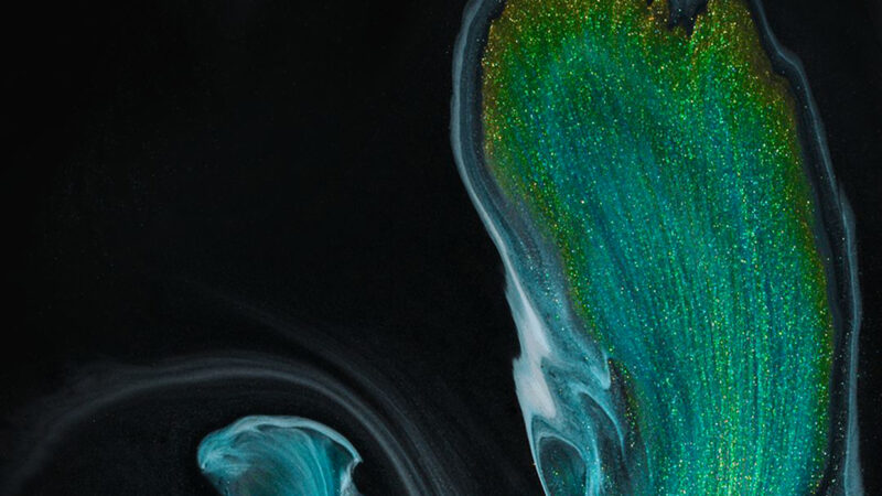 Paint Swirls iPhone | Teal Green & Gold Flow wallpaper 4K