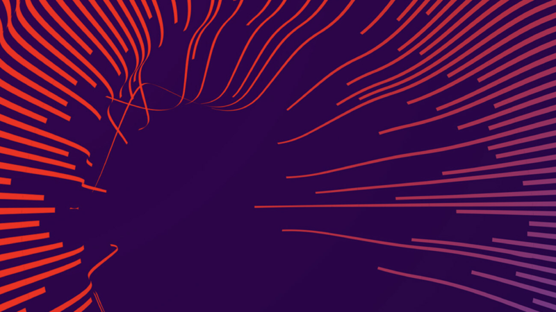 Abstract Red Blue Lines | Distorted iPhone Art wallpaper 4K