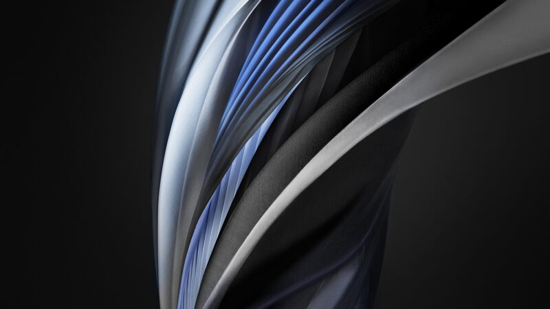 Silver Blue Lines | Abstract iPhone Art wallpaper 4K