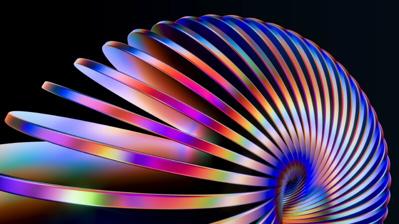 Abstract Swirls | Iridescent Gradient Desktop wallpaper 4K