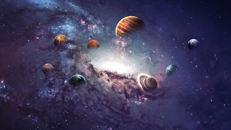 Aesthetic Solar System Planets In Galactic Order wallpaper 4K
