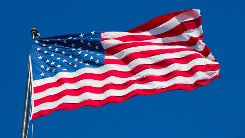 American Flag Waving | Patriotic Skies Desktop wallpaper 4K