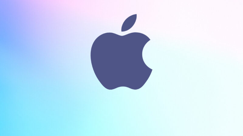 Apple Logo Gradient | Pastel iPhone Background wallpaper 4K