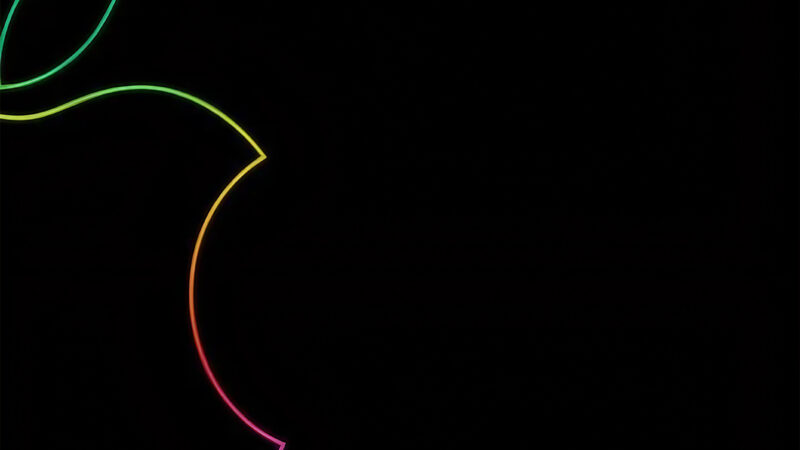 Rainbow Apple iPhone | Colorful Logo Design wallpaper 4K