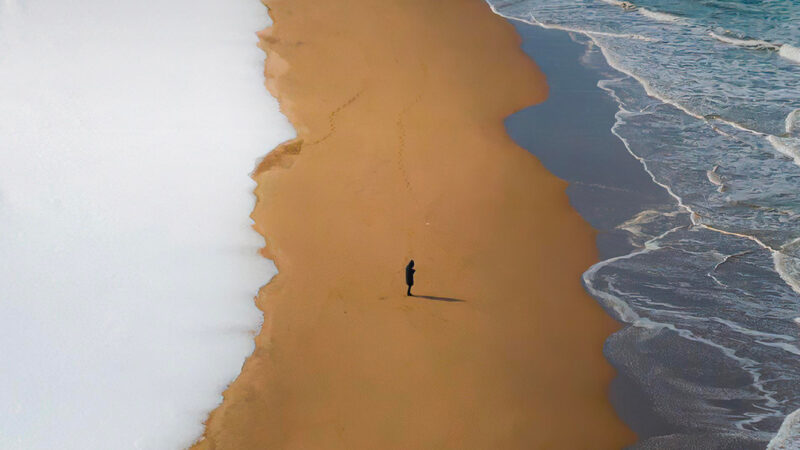 Beach Aerial View iPhone | Turquoise Ocean Waves wallpaper 4K