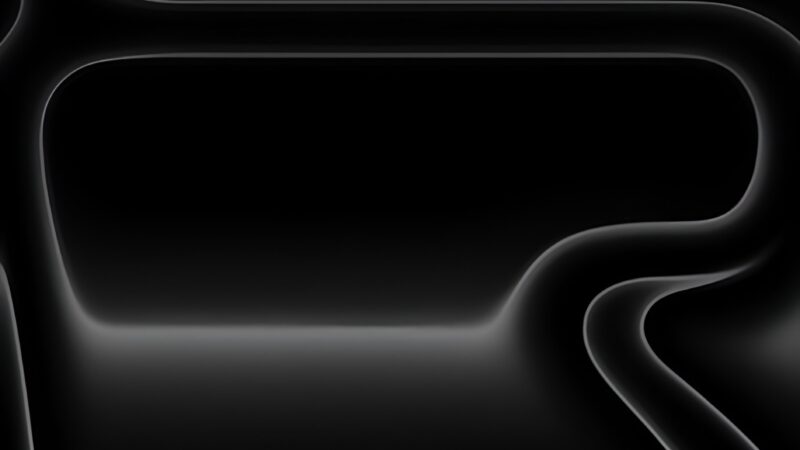 Black Curves Glow iPhone | Smooth Dark Shapes wallpaper 4K