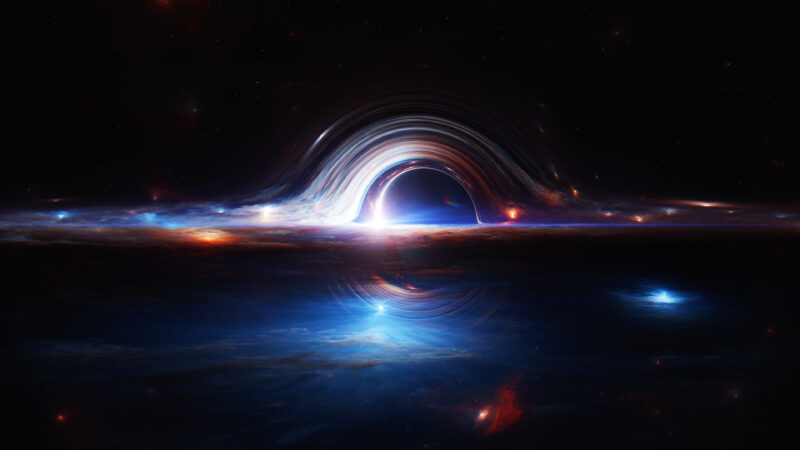 Black Hole Event Desktop | Cosmic Distortion View wallpaper 4K