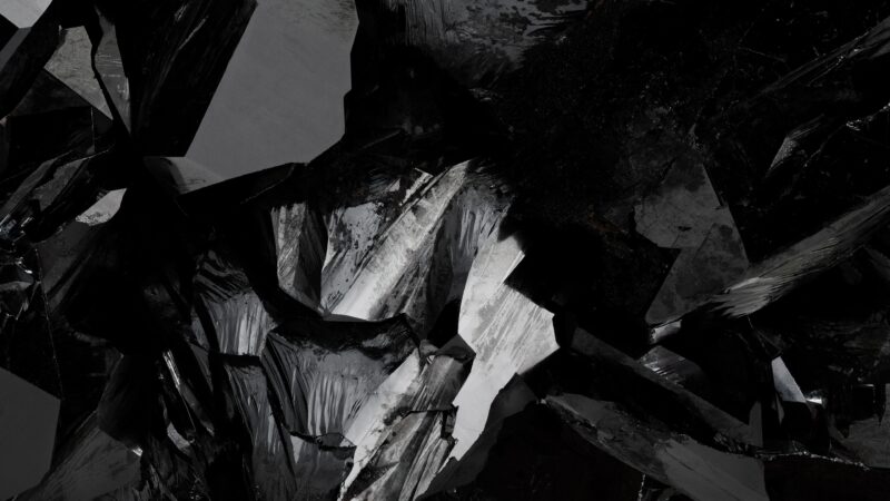 Black Paint Strokes | Abstract Art Desktop wallpaper 4K