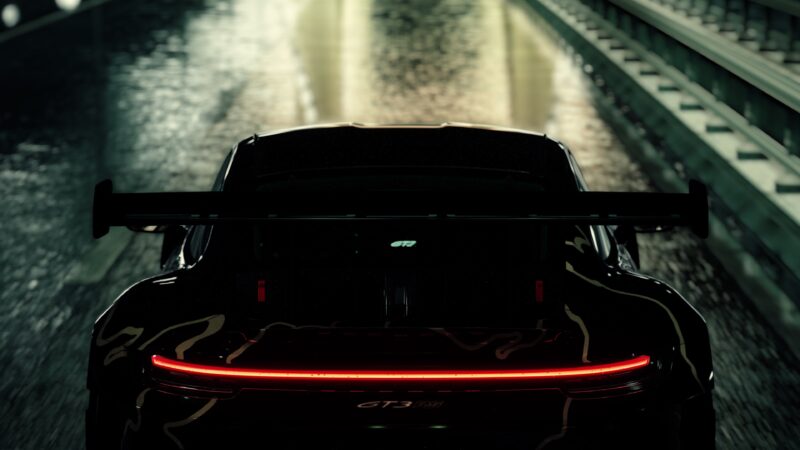 Black Sports Car Night Drive iPhone 4K Wallpaper wallpaper 4K