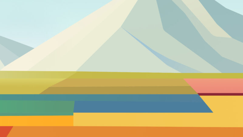 Block Mountains iPhone | Colorful Graphic Range wallpaper 4K