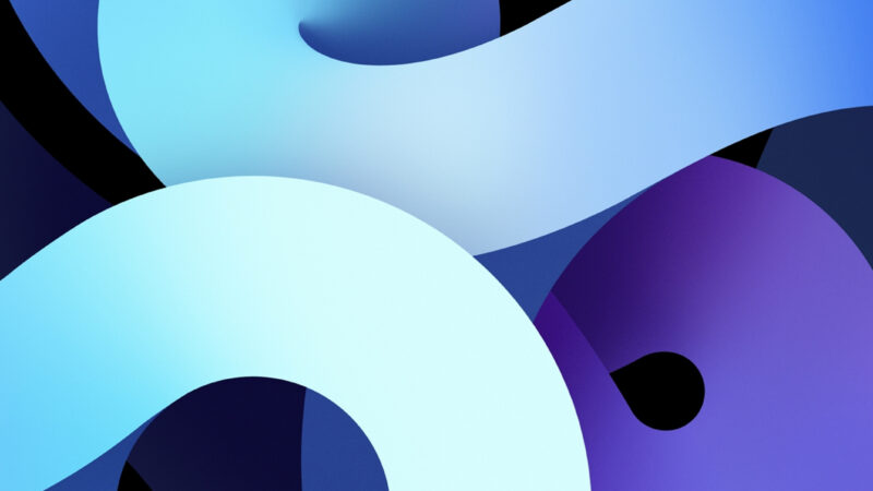 Blue Abstract Gradient iPhone | Flowing Curved Shapes wallpaper 4K