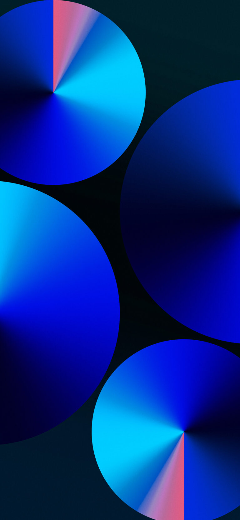 Blue Circle Pattern iPhone | Pink Abstract Accents wallpaper 4K