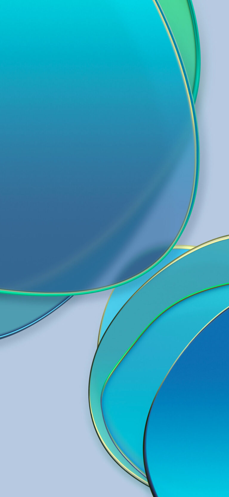 Blue Circle Art iPhone | Gold Accents & Layers wallpaper 4K