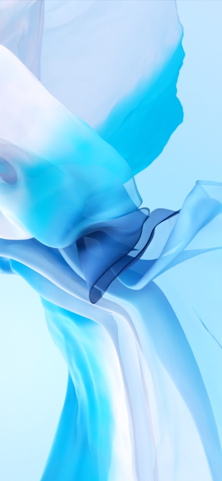 Blue Flowing Shapes iPhone | Pale Abstract Art wallpaper 4K