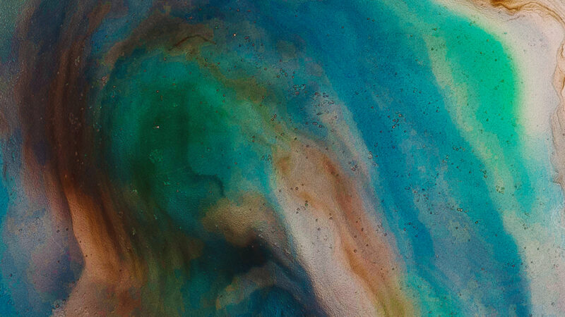 Blue Gold Swirls iPhone | Fluid Abstract Art wallpaper 4K