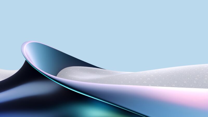 Blue Gradient Curves | Smooth Abstract Desktop wallpaper 4K