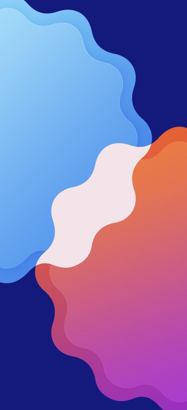 Blue Gradient Shapes iPhone | Soft Abstract Design wallpaper 4K