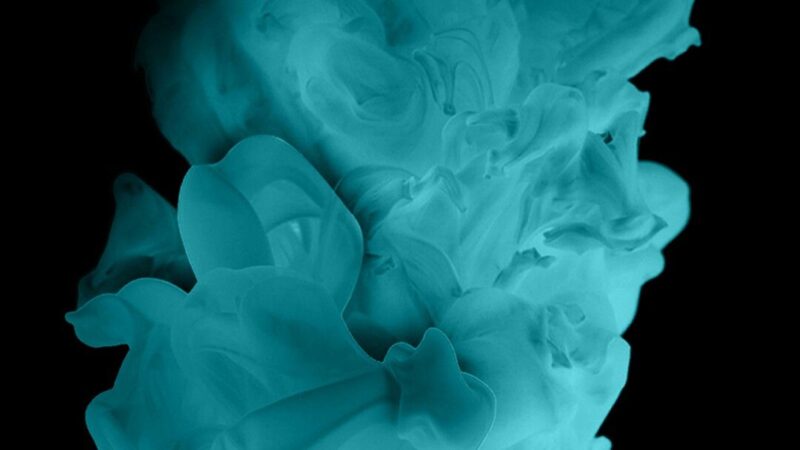 Blue Ink Swirls iPhone | Teal Smoke Abstract wallpaper 4K