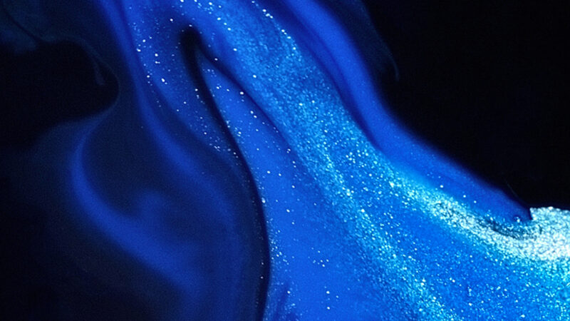 Blue Ink Swirl iPhone | Glitter Abstract Art wallpaper 4K