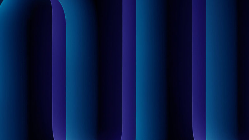 Blue Layered Shapes iPhone | Abstract Gradient Art wallpaper 4K