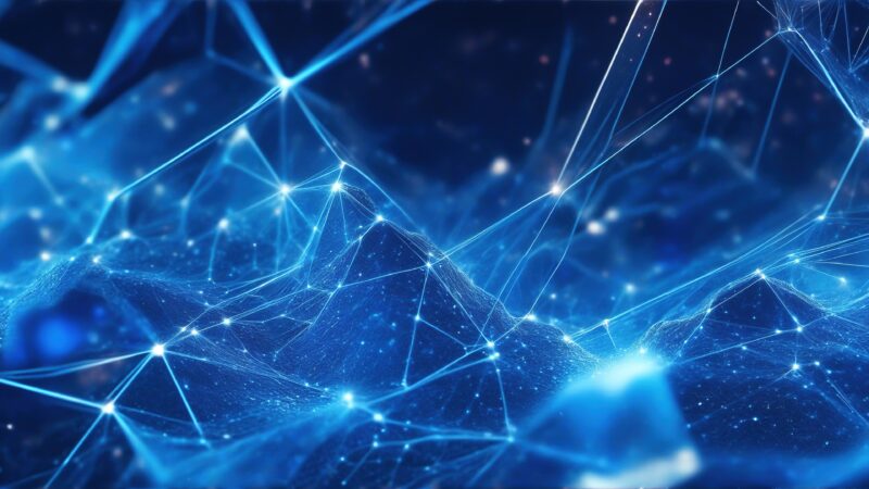 Blue Network Grid | Digital Desktop Connections wallpaper 4K