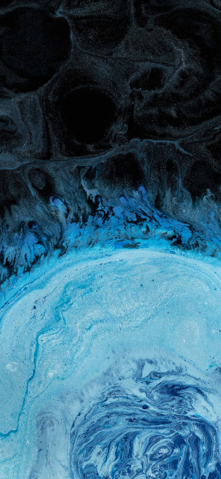 Blue Paint Swirls iPhone | Abstract Fluid Art wallpaper 4K