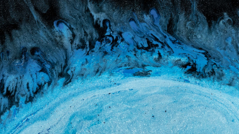 Blue Paint Swirls iPhone | Abstract Fluid Art wallpaper 4K