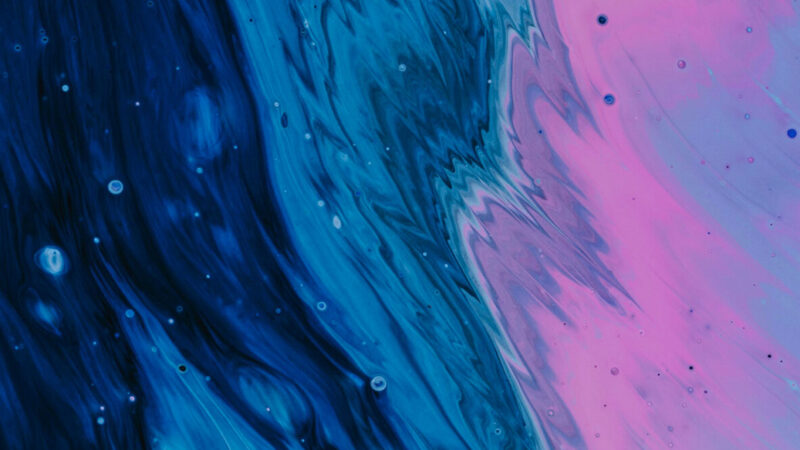 Blue Pink Marble iPhone | Swirling Paint Texture wallpaper 4K