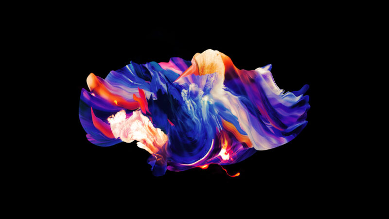 Blue Purple Orange Turbulent Abstract iPhone Wallpaper 4K wallpaper 4K